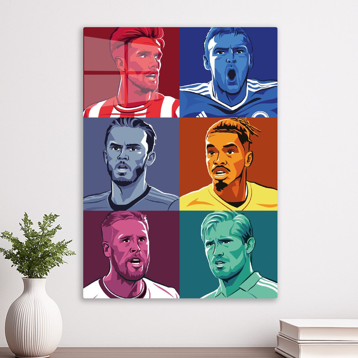 Soccer Players Pop Art Collage