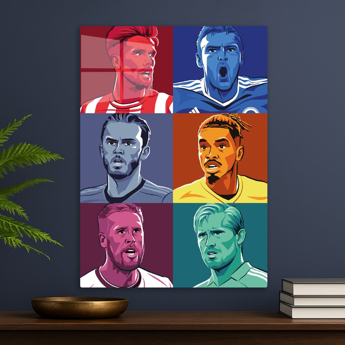 Soccer Players Pop Art Collage