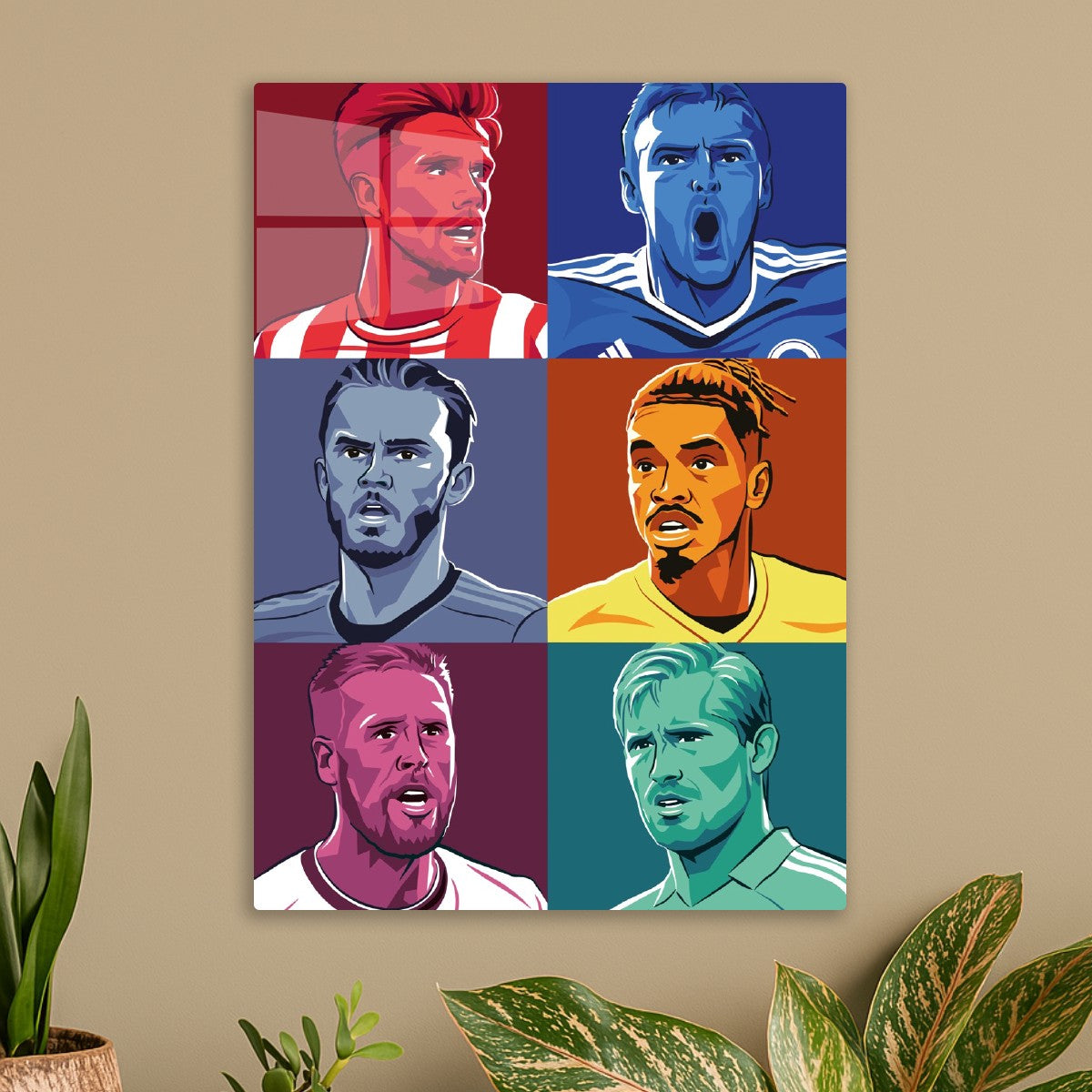 Soccer Players Pop Art Collage