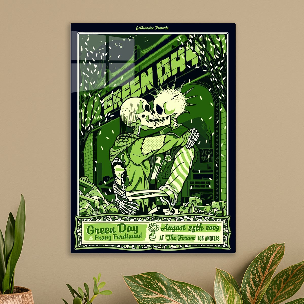 Green Day Concert Poster Augus