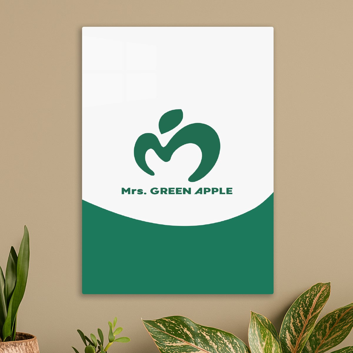 Mrs. Green Apple Logo Green
