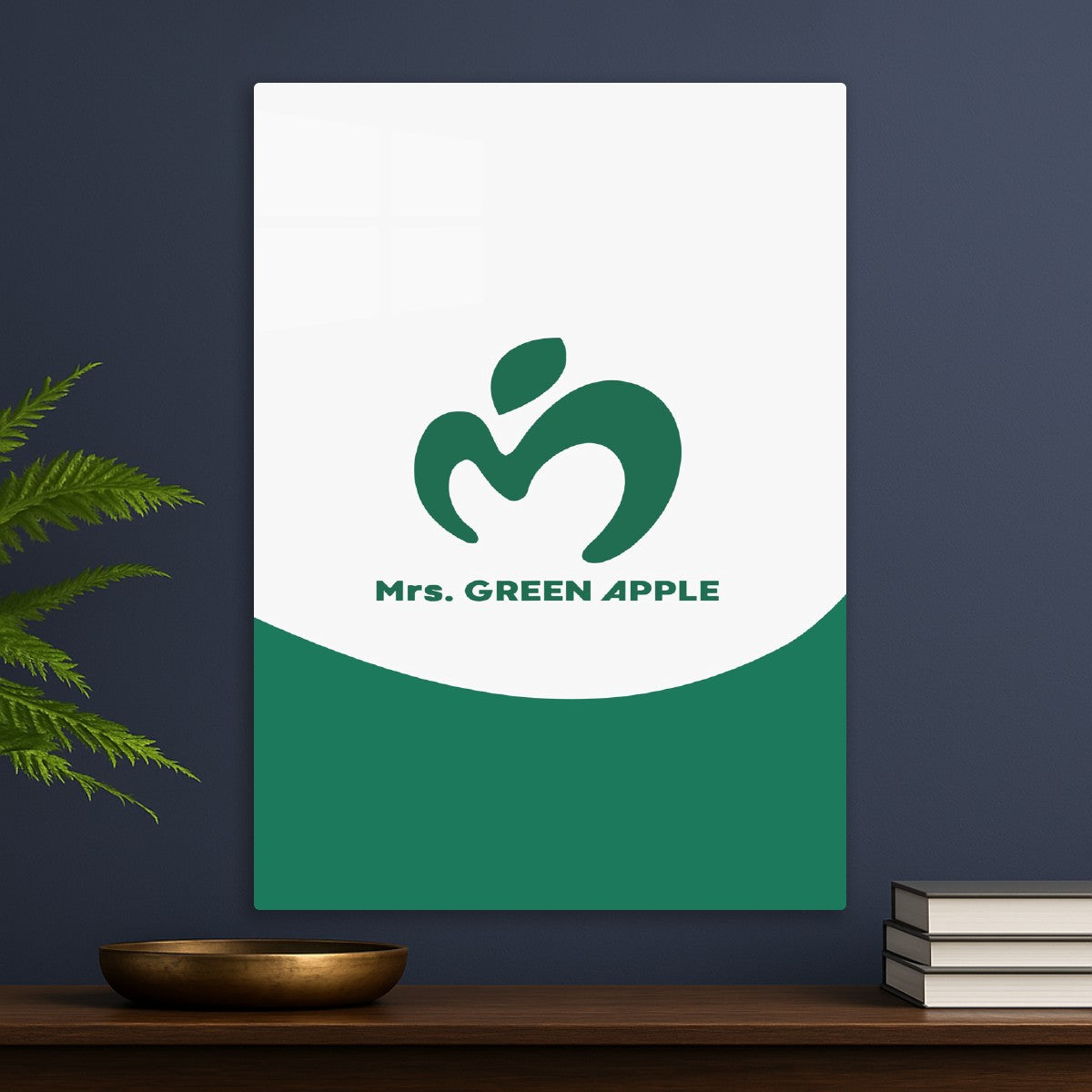 Mrs. Green Apple Logo Green