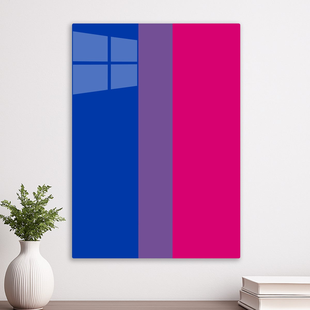 Vertical Bisexual Pride Flag