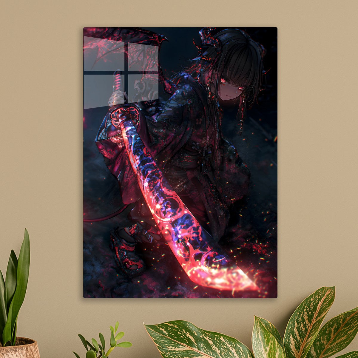 Red Fire Samurai Sword