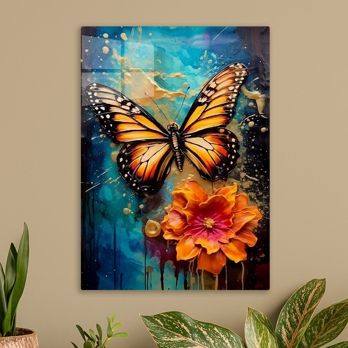 Butterfly Flower Painting