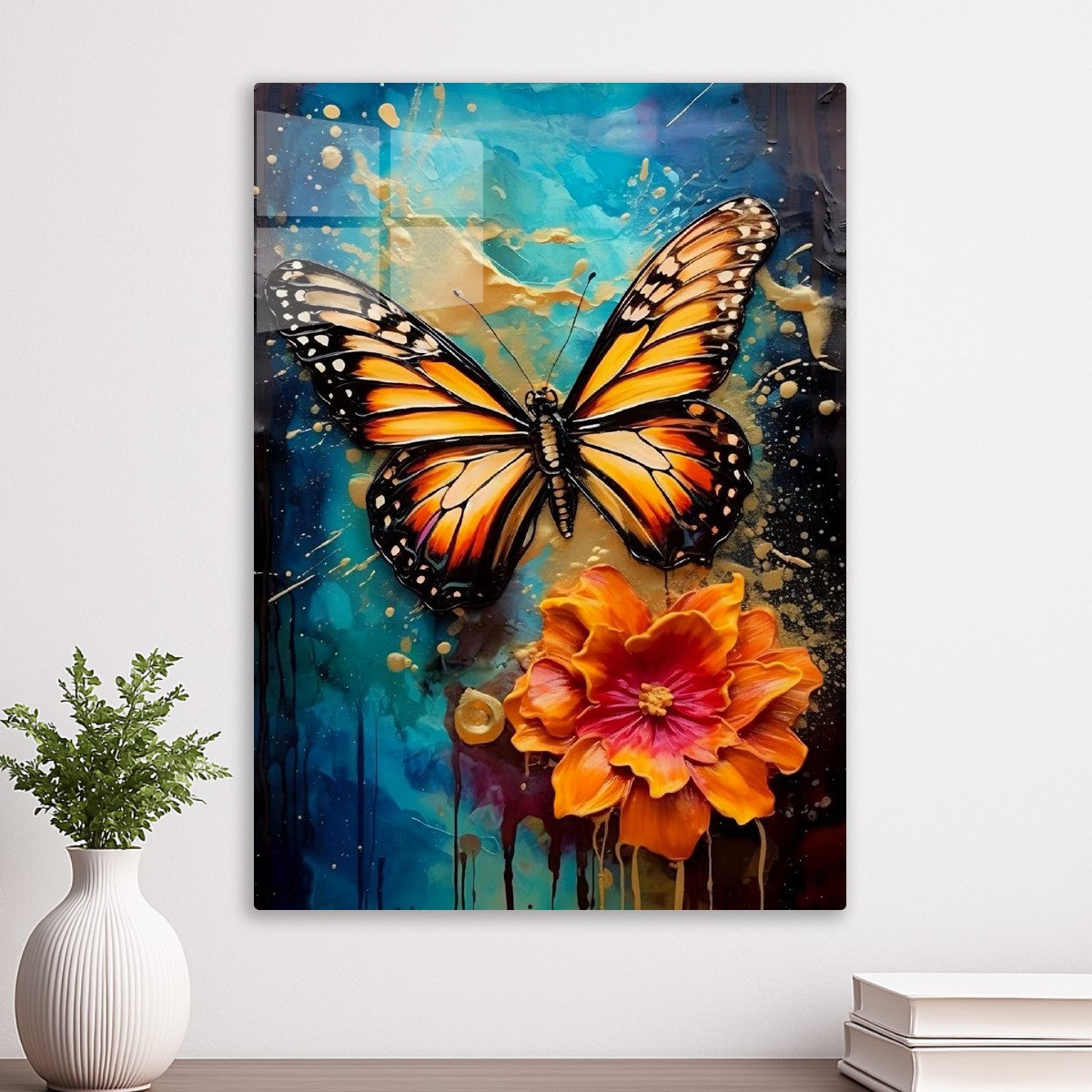 Butterfly Flower Painting