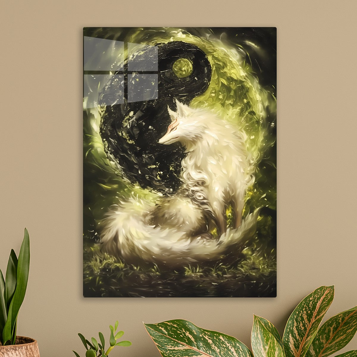 Green Kitsune Yin and Yang