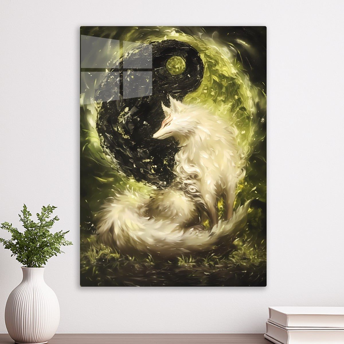 Green Kitsune Yin and Yang