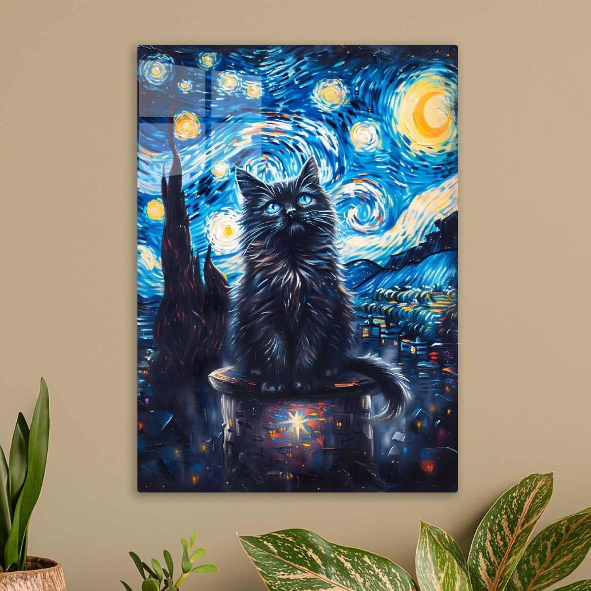 Black Van Gogh Cat