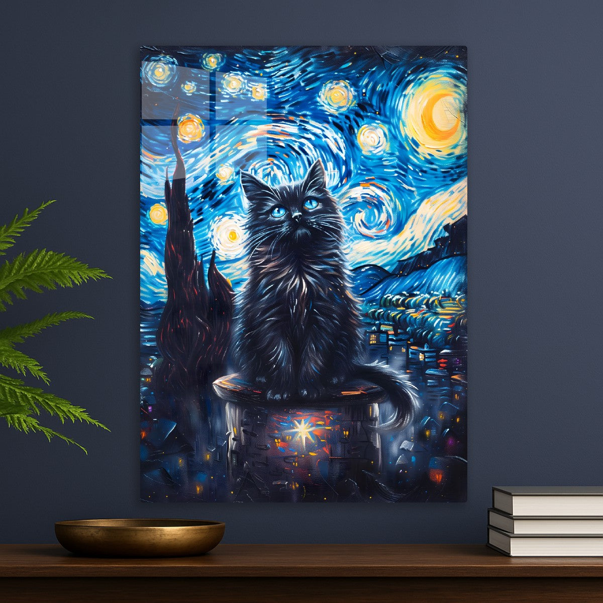 Black Van Gogh Cat