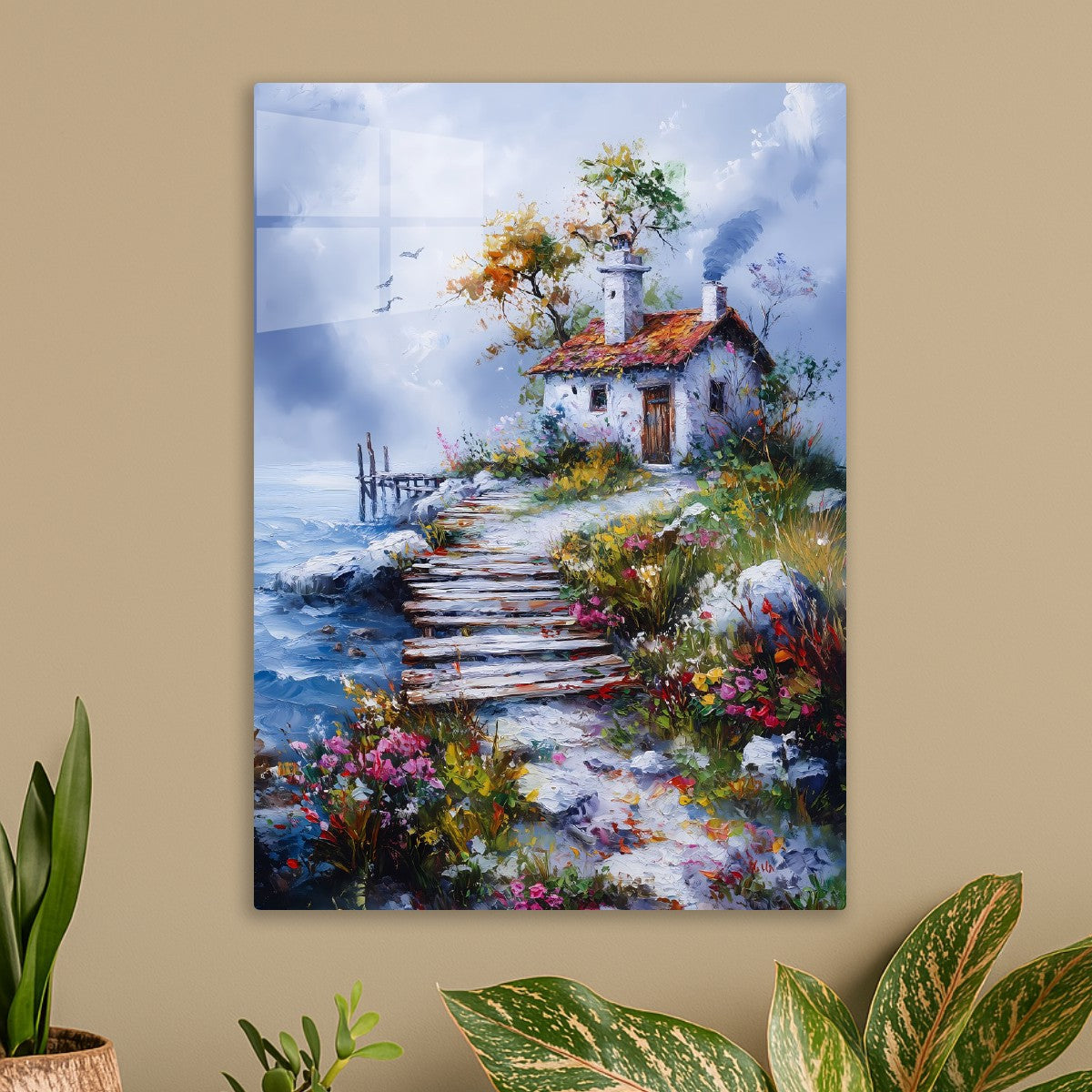 Lonely House at ocean