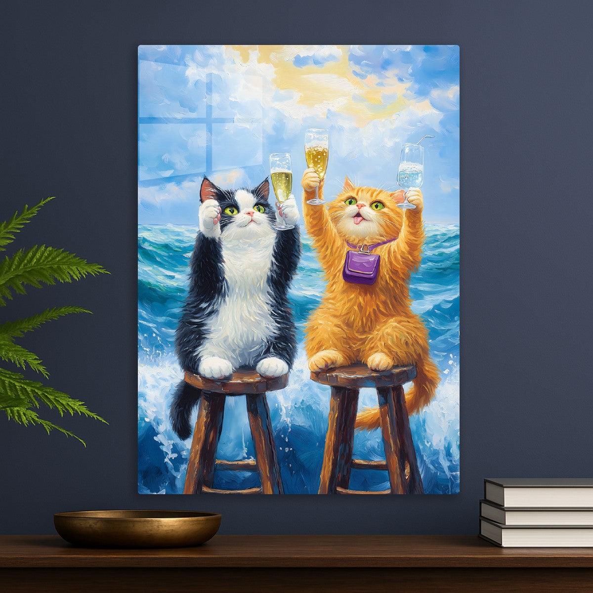 Drinking Cats at Beach