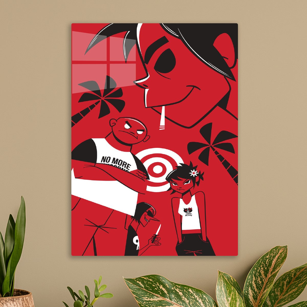 Gorillaz Band Cartoon Red