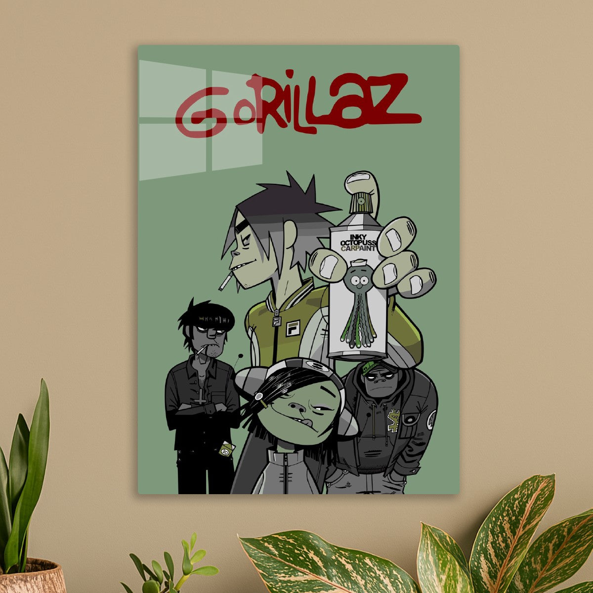 Gorillaz band cartoon Art