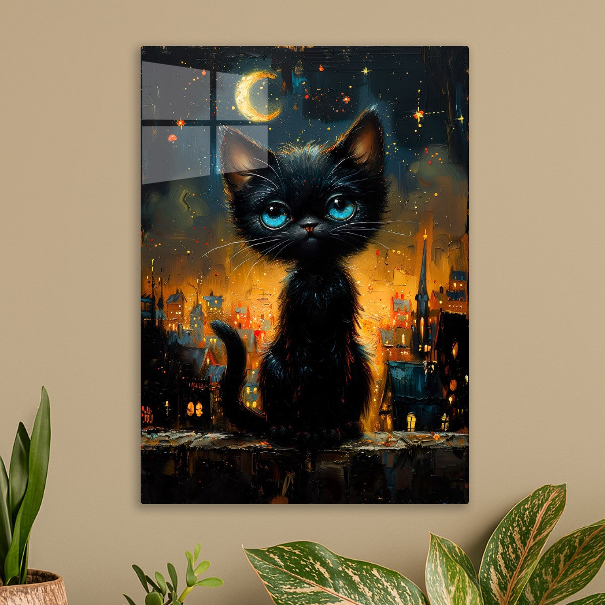 Cute Cat in Cityscape