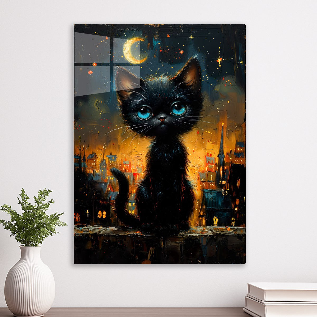 Cute Cat in Cityscape