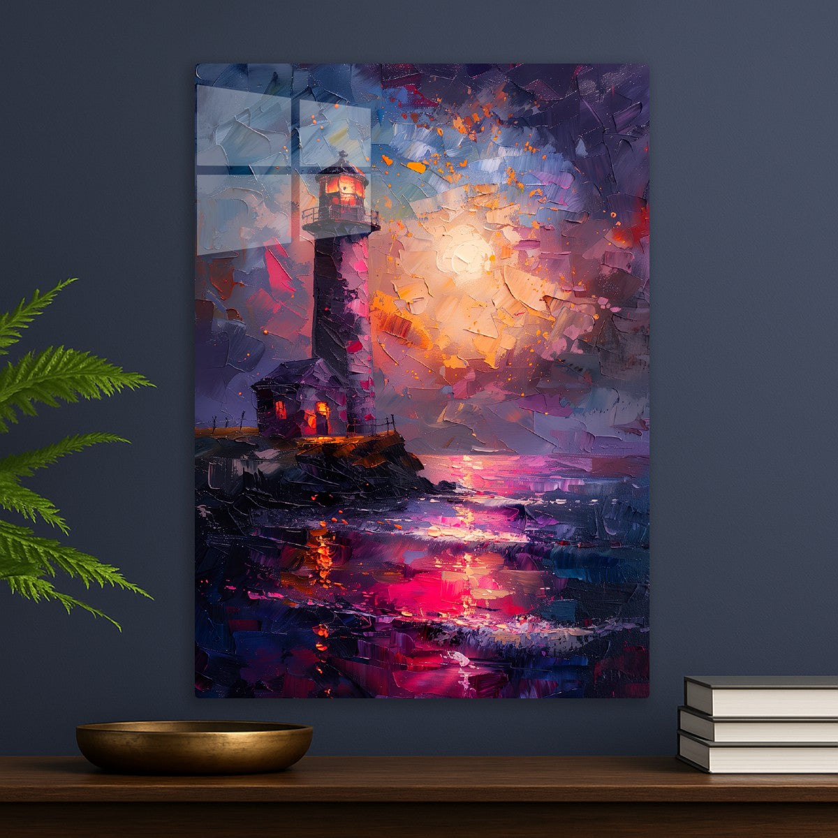 Purple Sunset Lighthouse