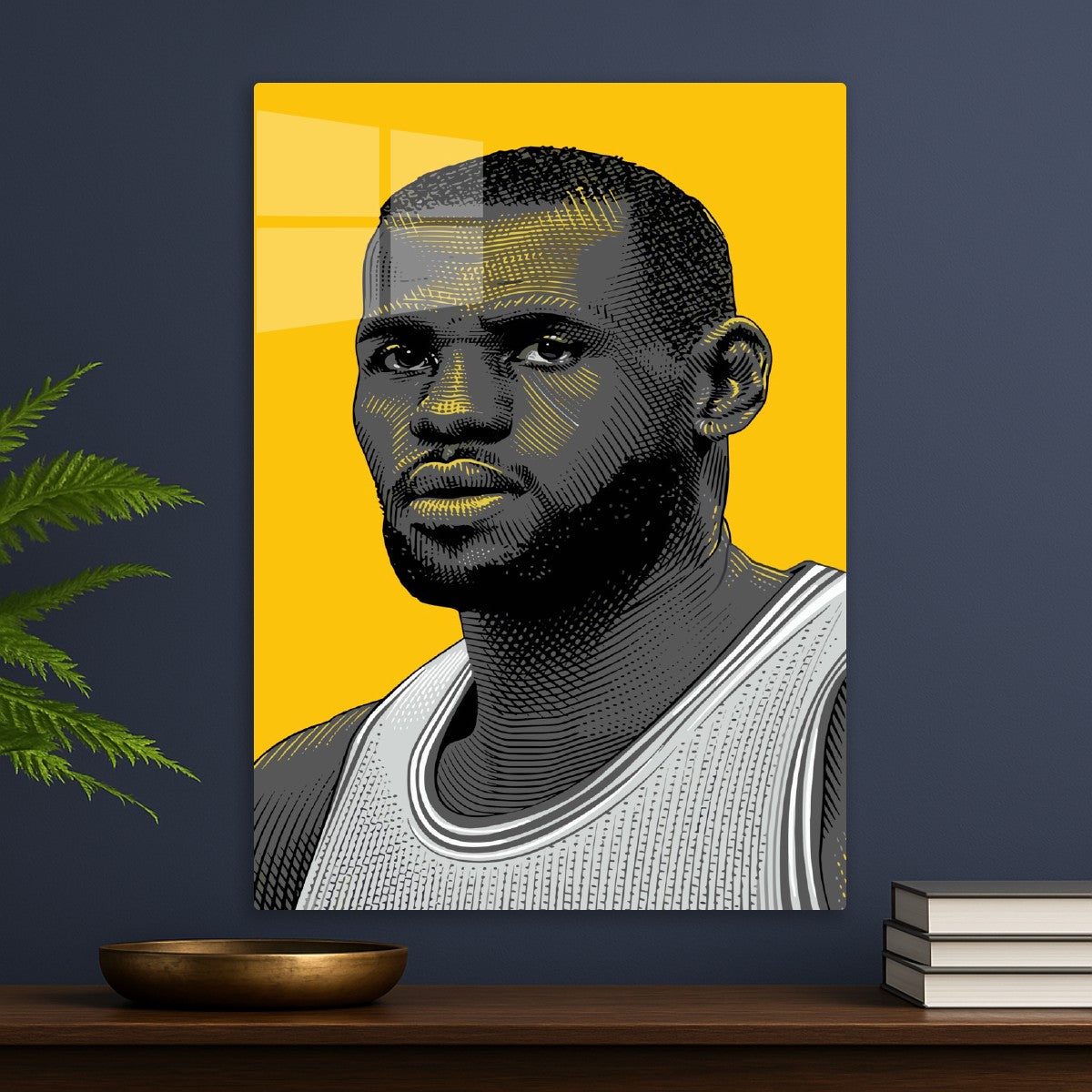 LeBron James Portrait Yellow