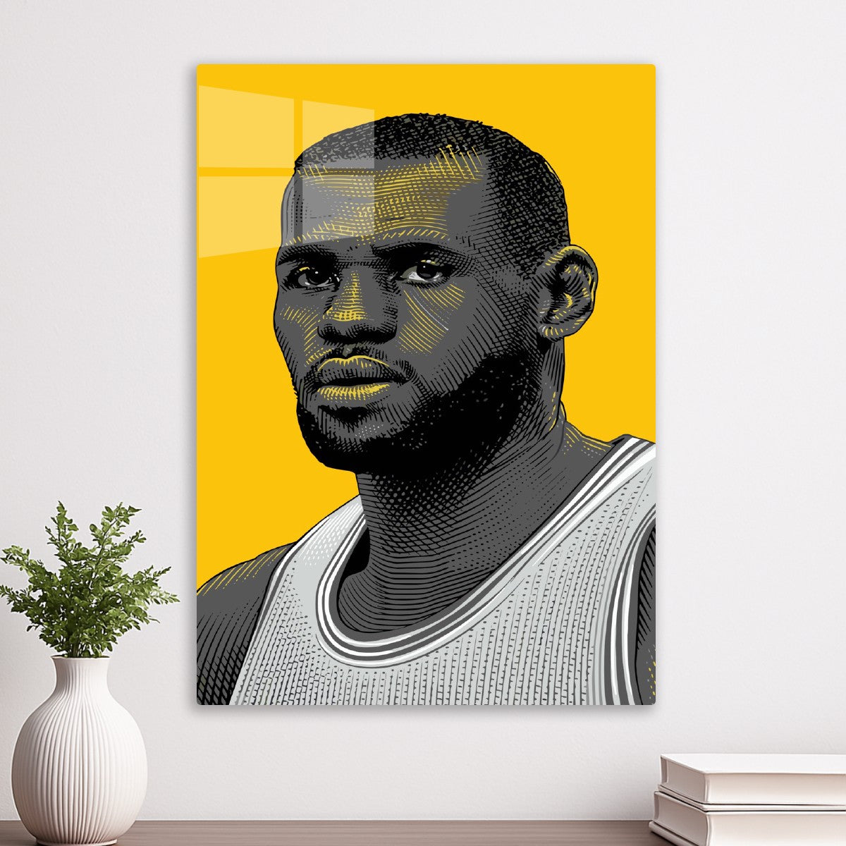 LeBron James Portrait Yellow