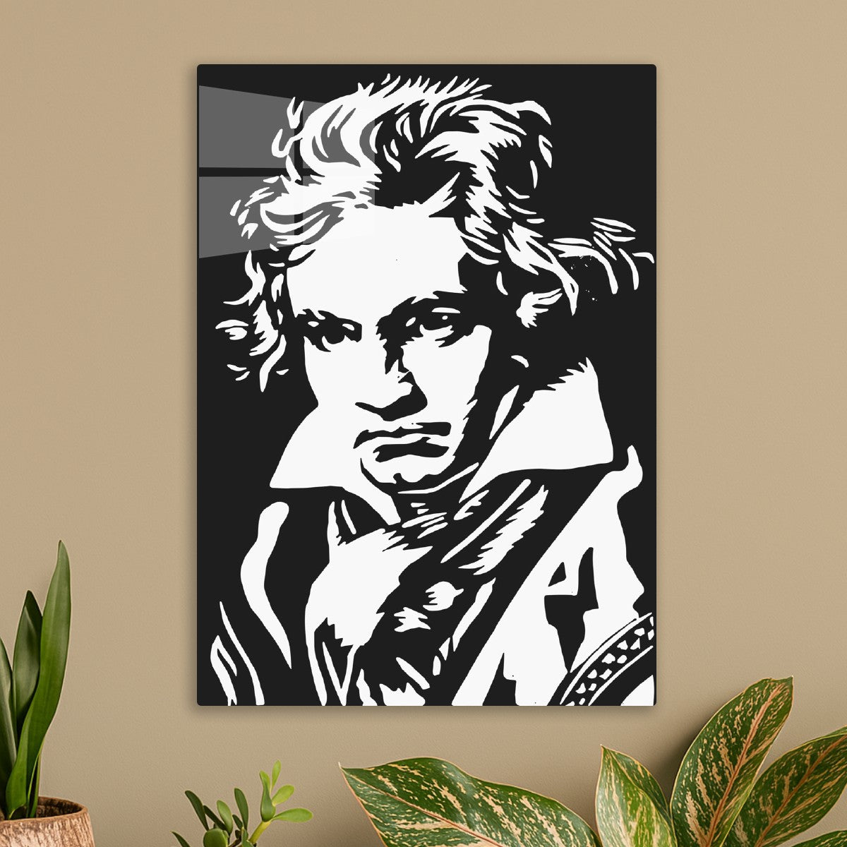 Beethoven Portrait Black White