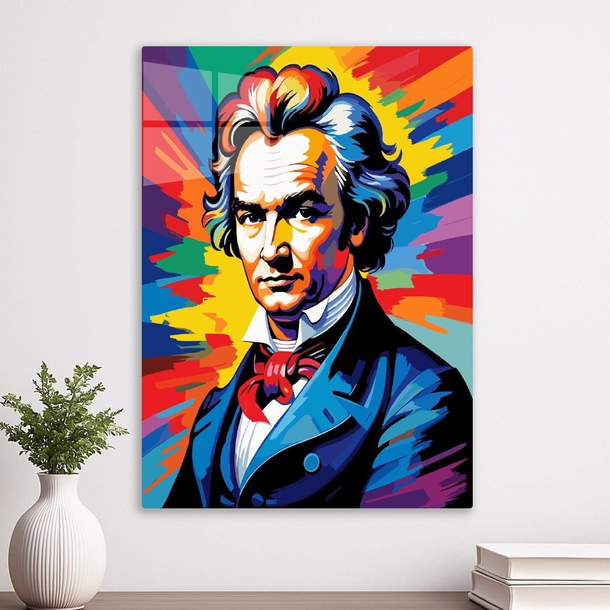 Beethoven Portrait in Vibrant
