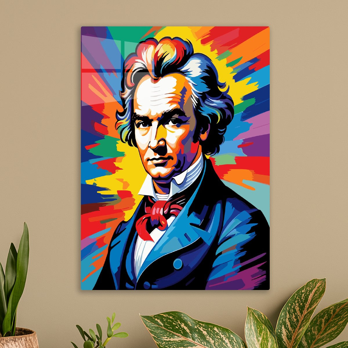 Beethoven Portrait in Vibrant