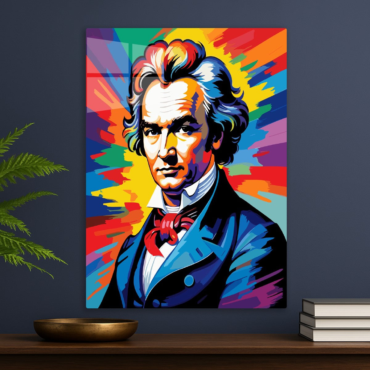 Beethoven Portrait in Vibrant