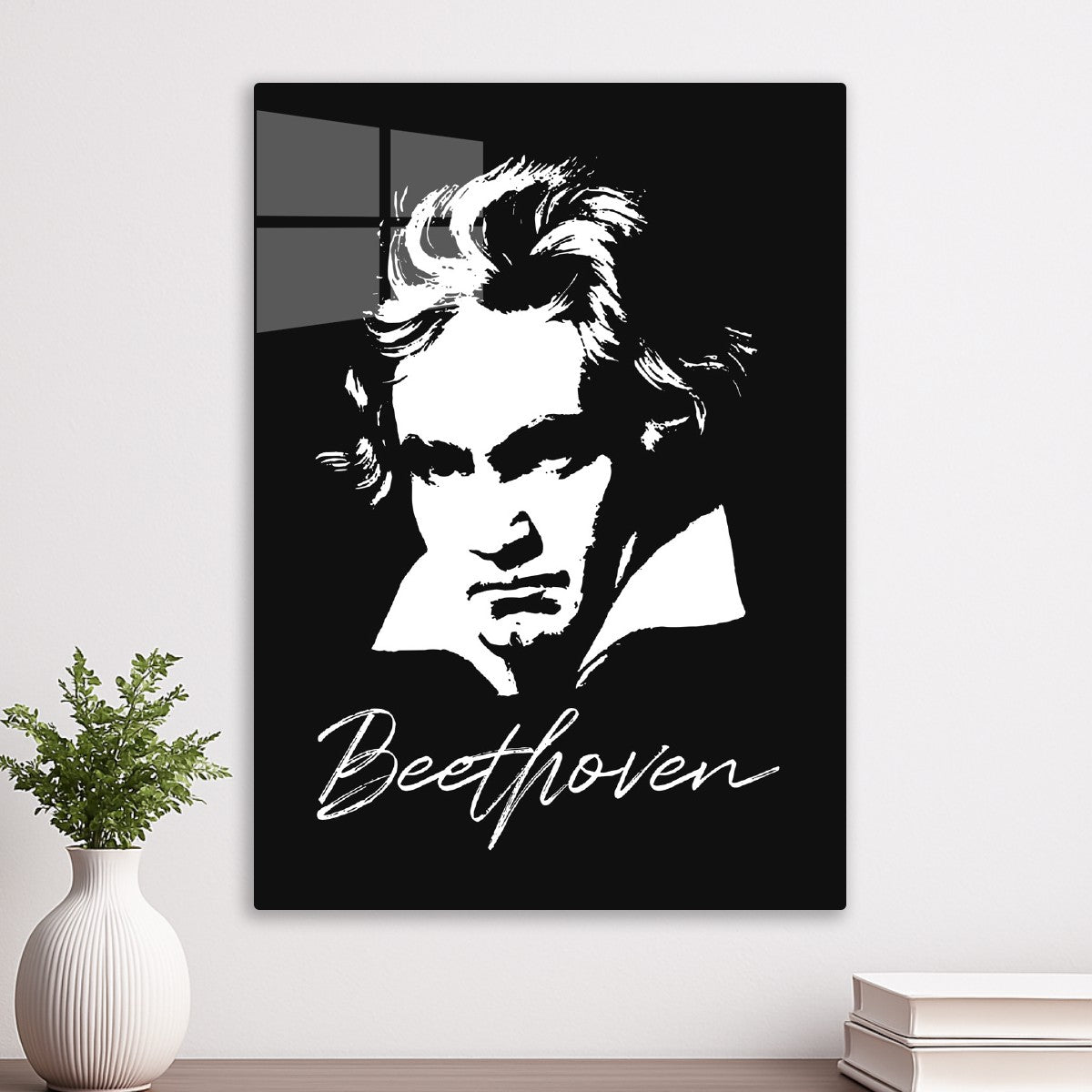 Beethoven White and Black Art