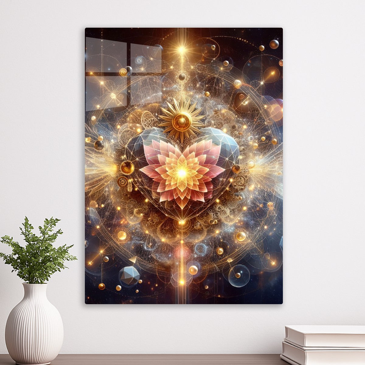 A Glowing Geometric Heart