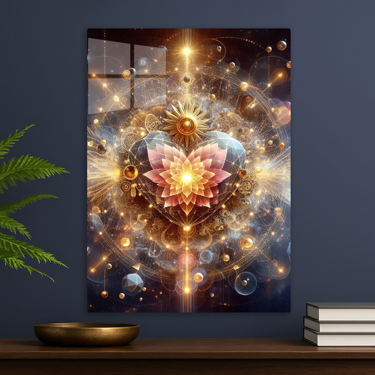 A Glowing Geometric Heart
