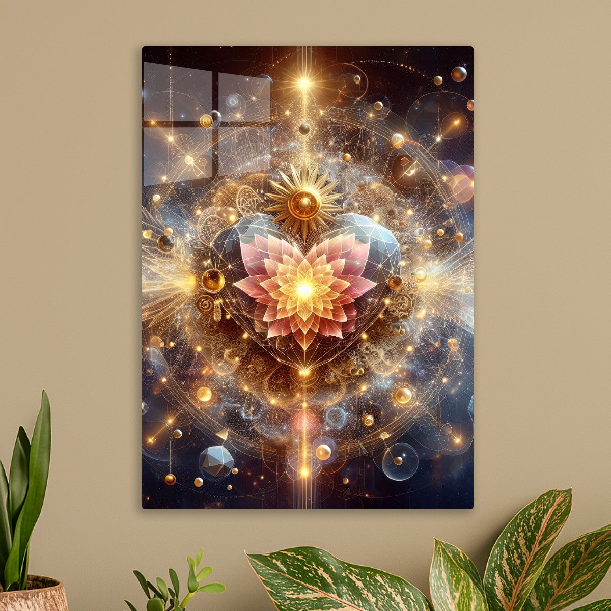 A Glowing Geometric Heart