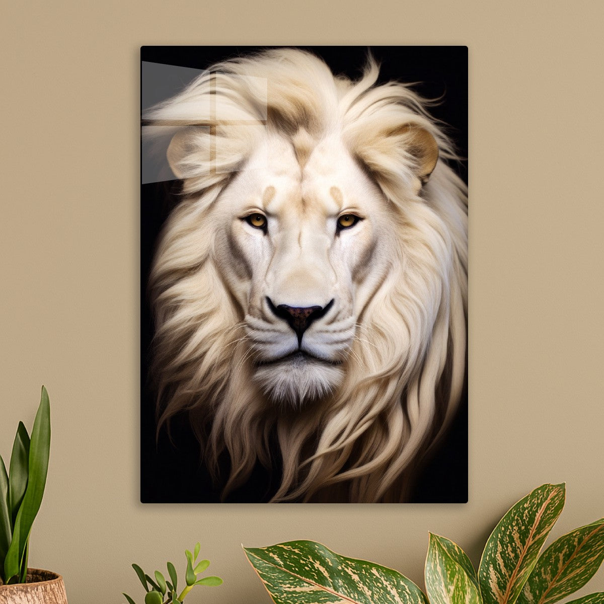 A white hair lion