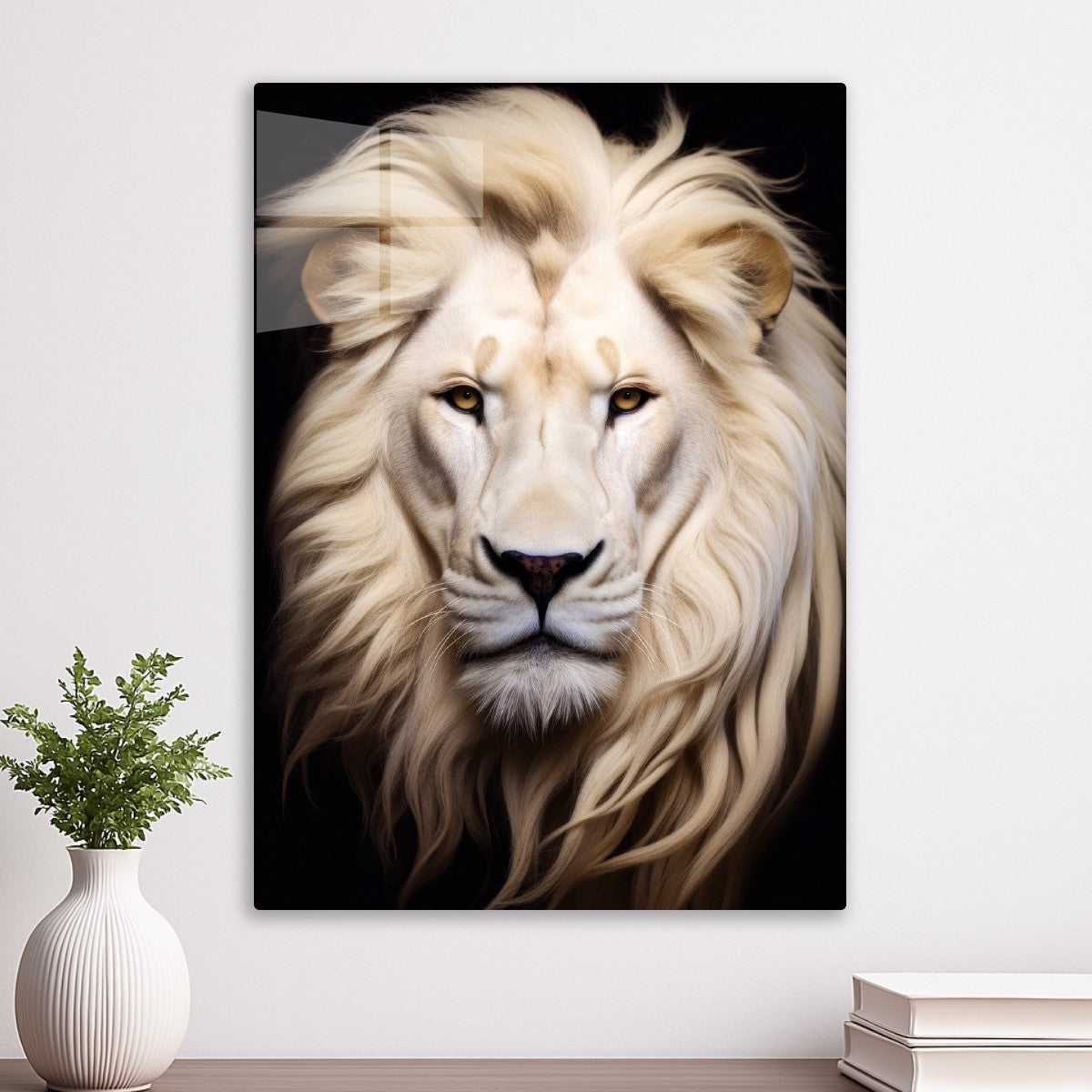 A white hair lion
