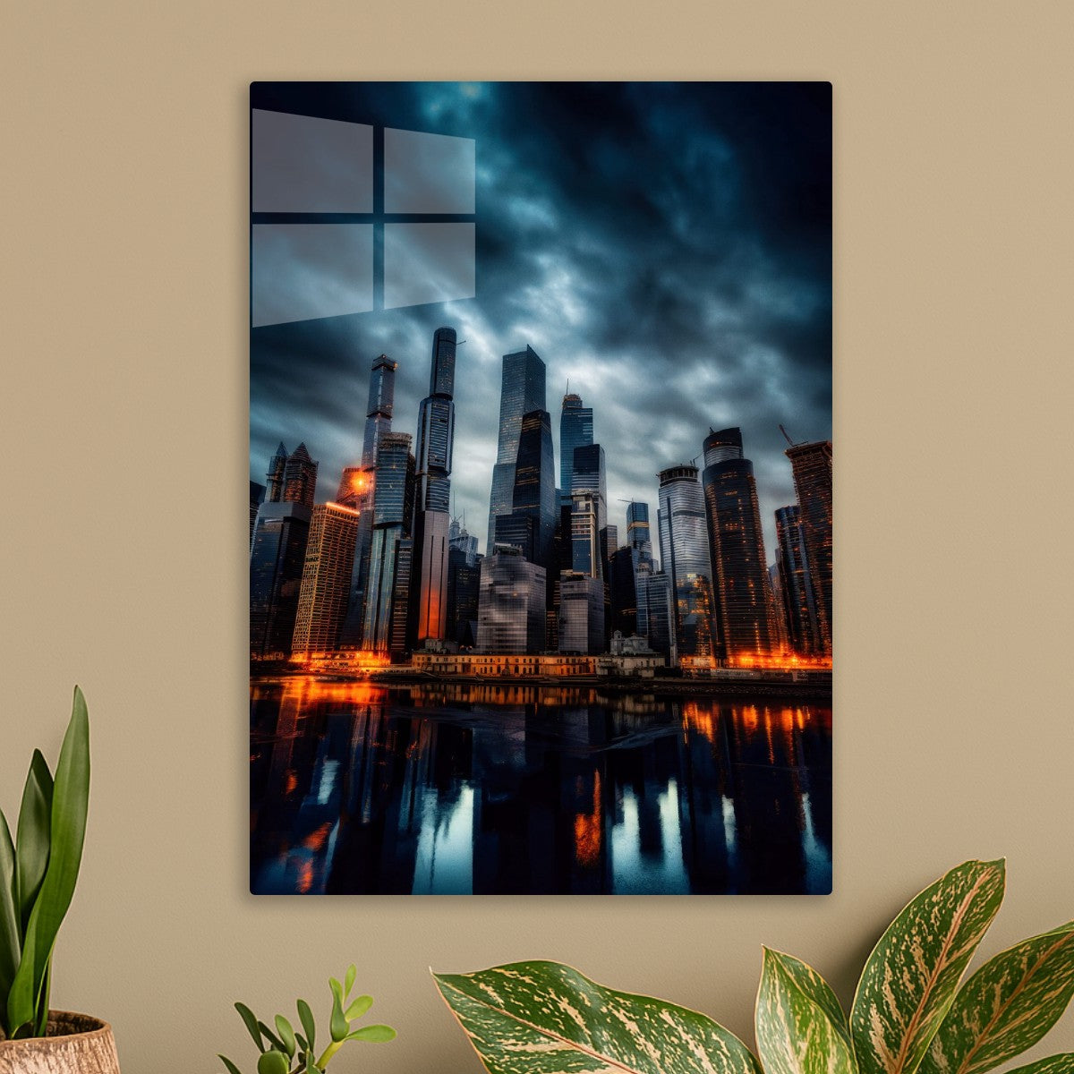 A cloudy view of a city