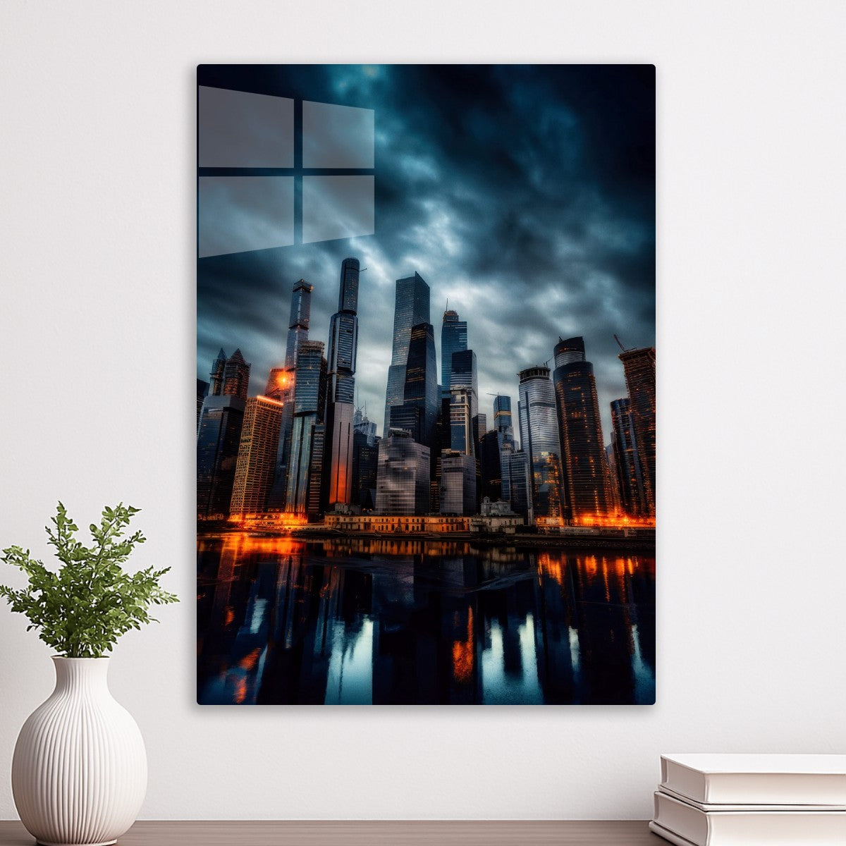 A cloudy view of a city