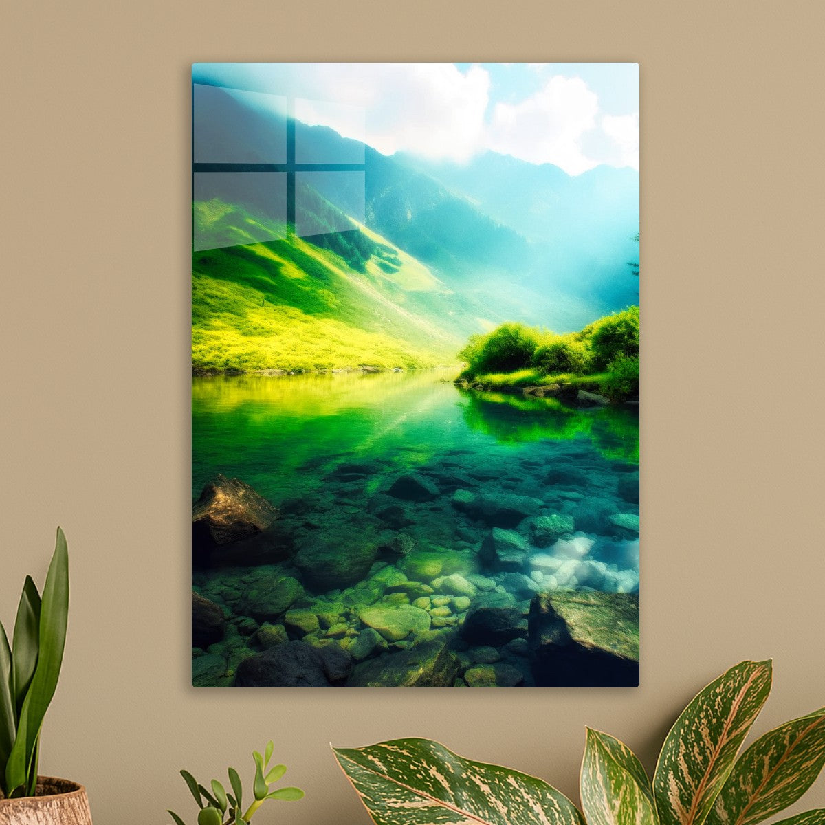 Mountain Lakeside view