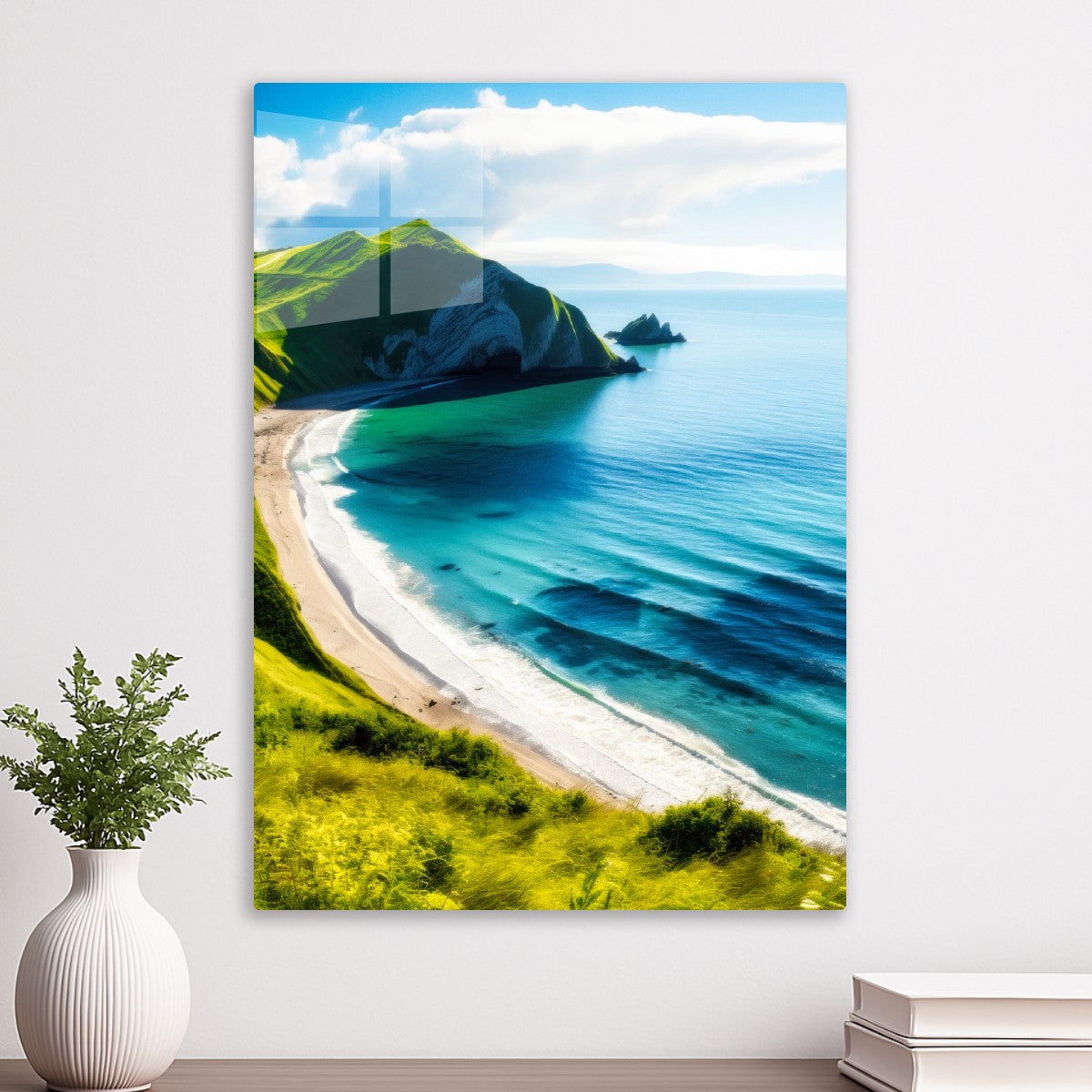 Mountain cliff beach