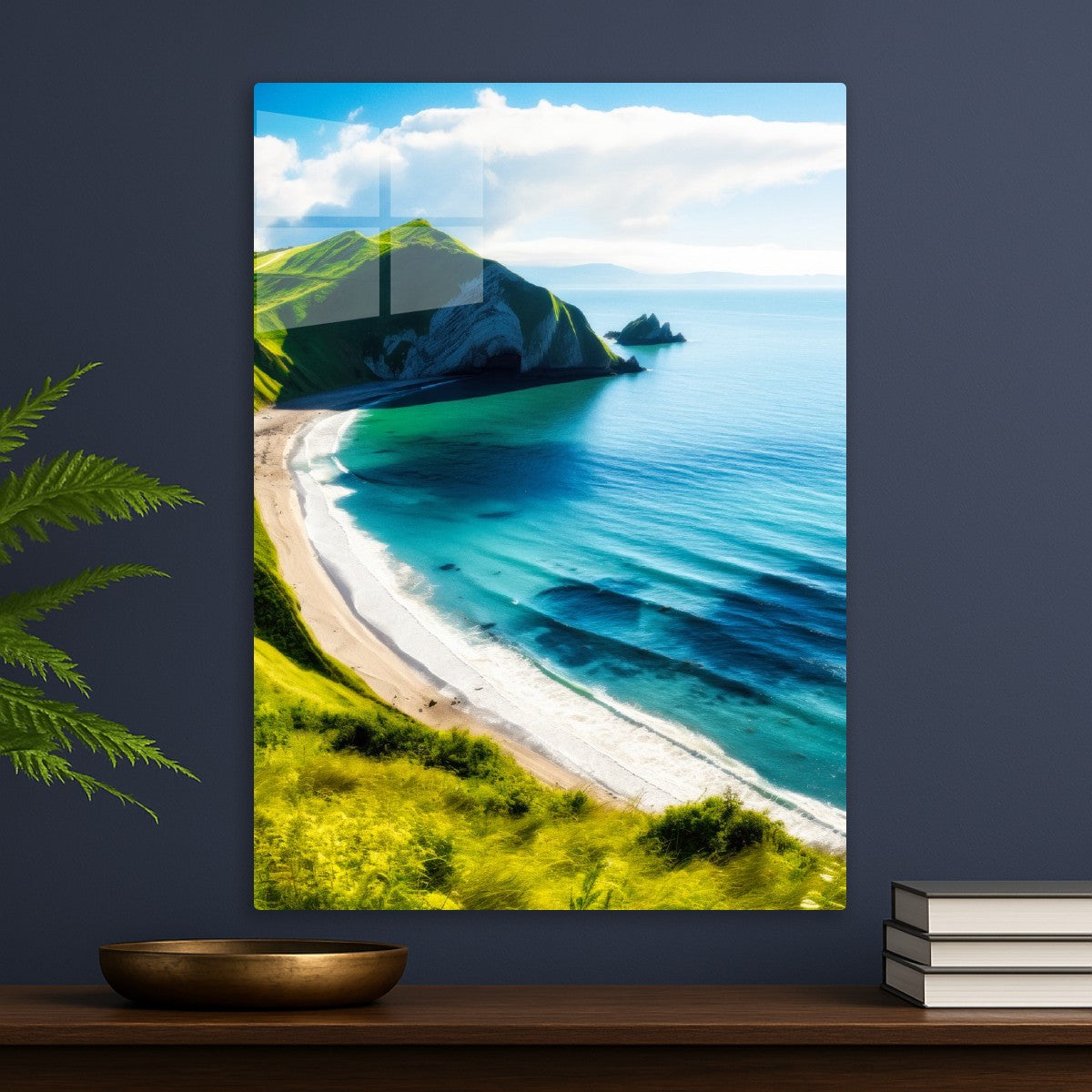 Mountain cliff beach