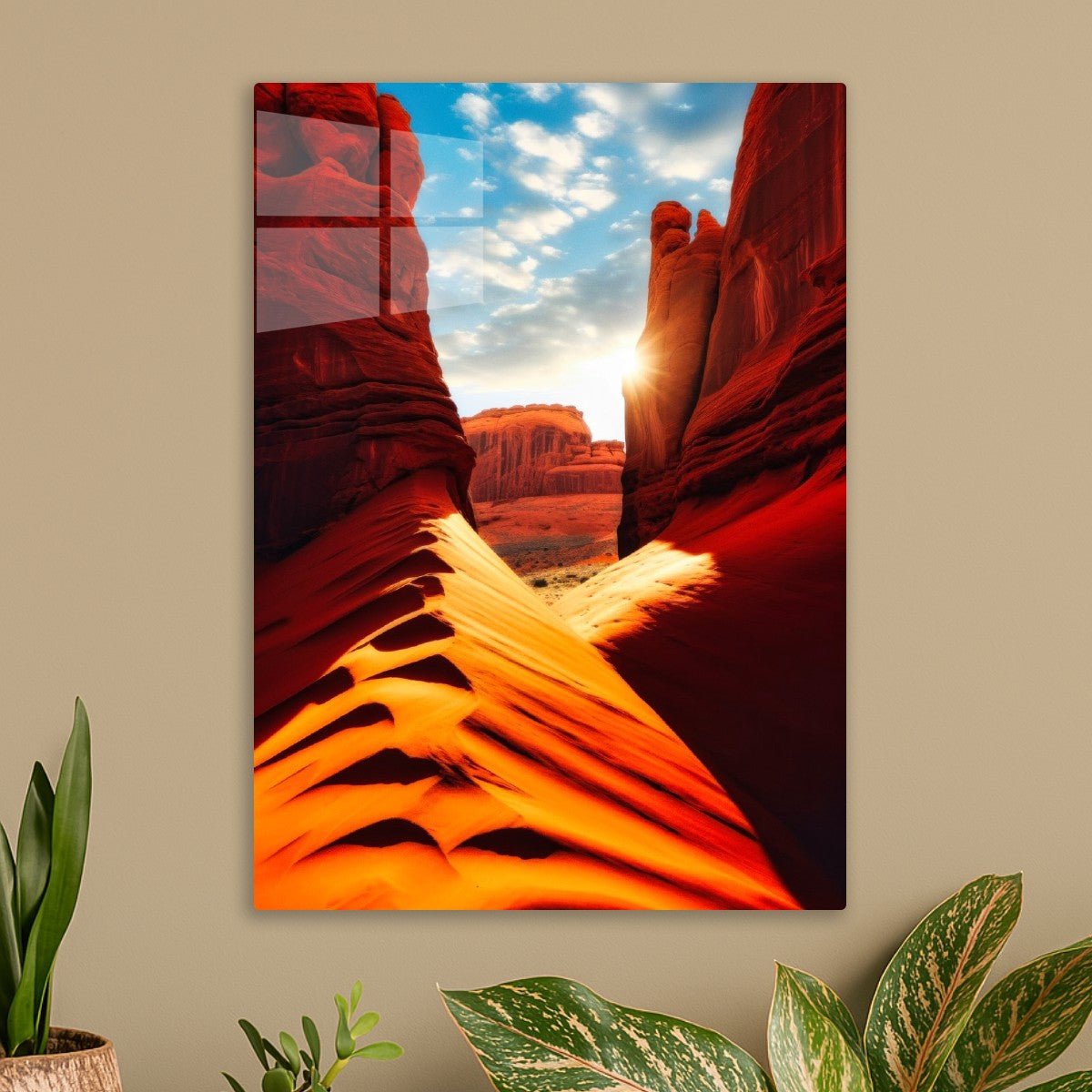 Sunlit Desert Canyon Trail