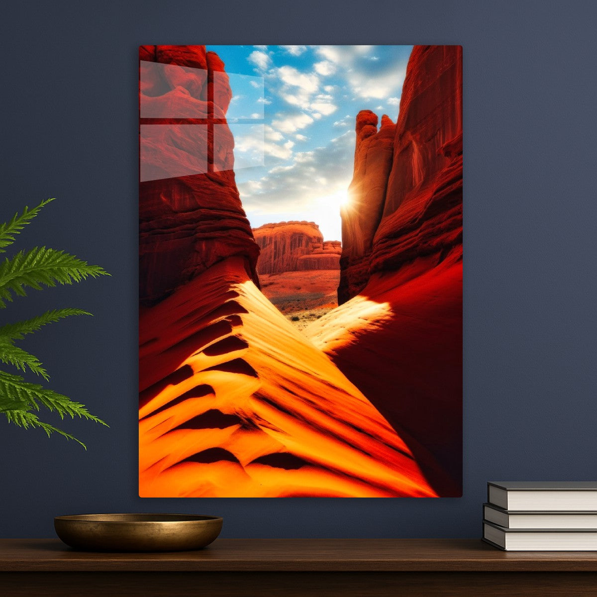 Sunlit Desert Canyon Trail