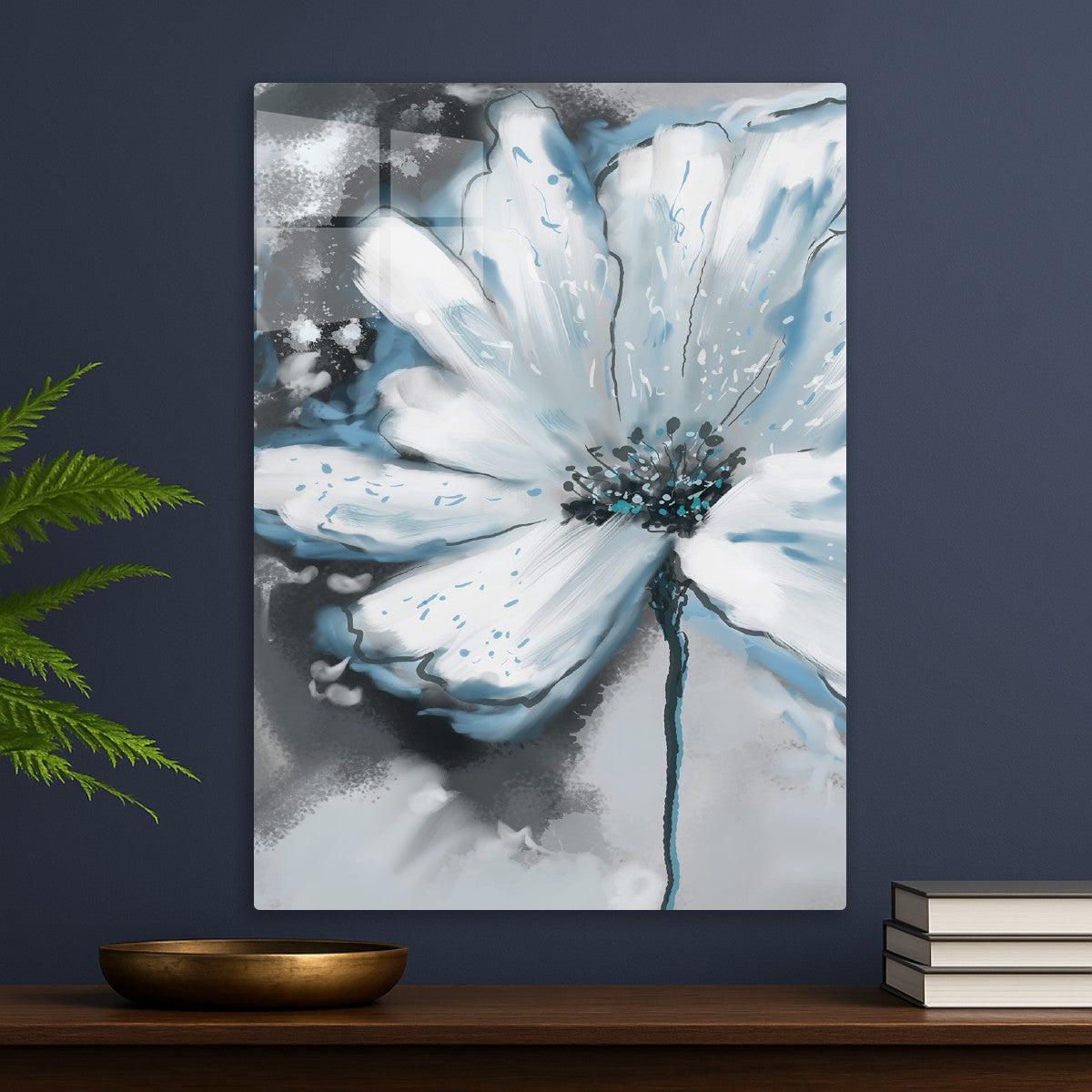 Icy Bloom Brushstroke