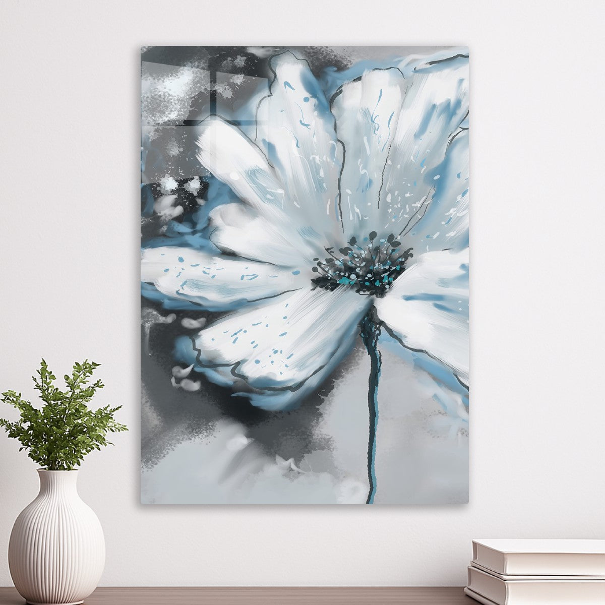 Icy Bloom Brushstroke