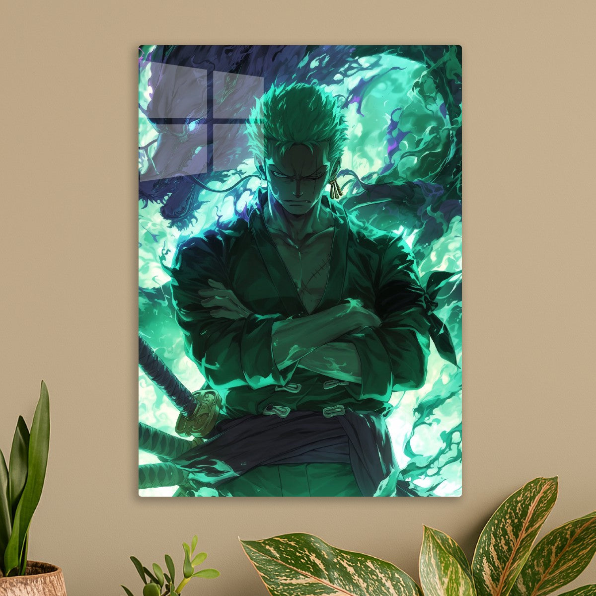 Zoro Green Flaming Dragon