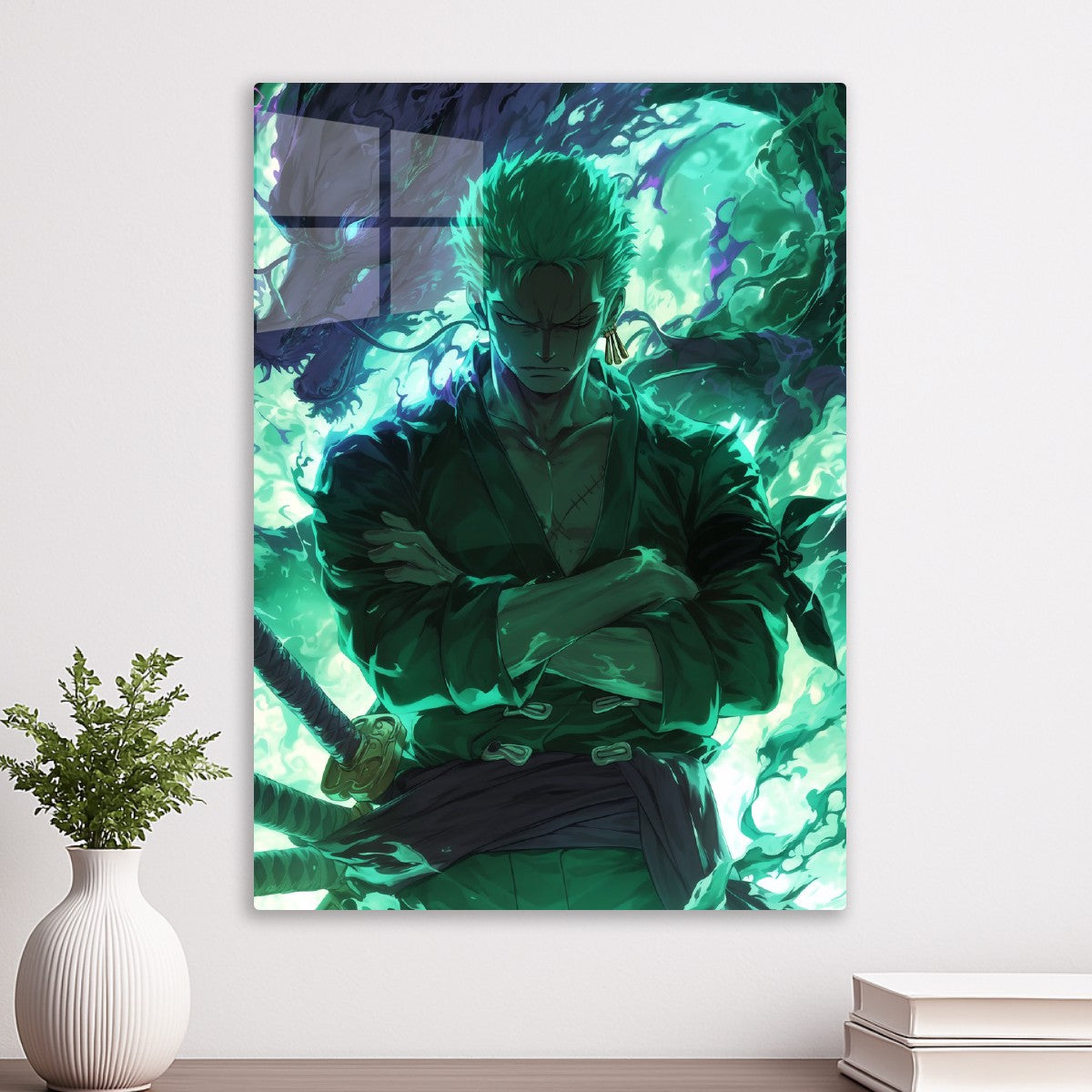 Zoro Green Flaming Dragon