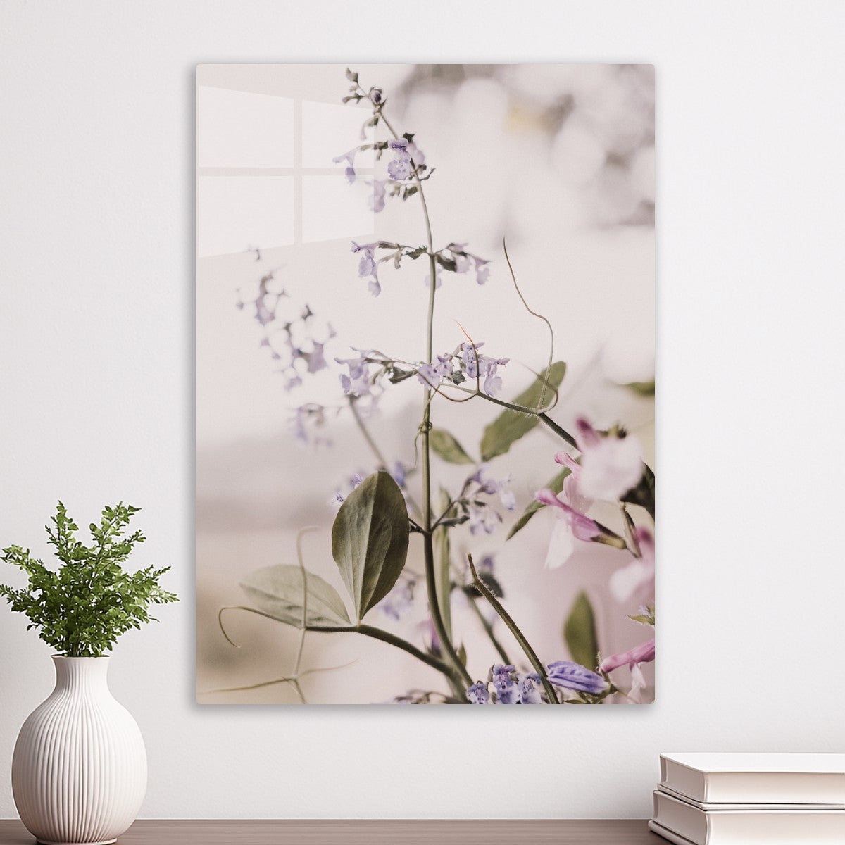Soft purple wildflowers