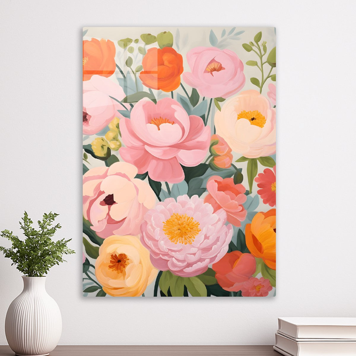 Elegant Peony Garden Art Print