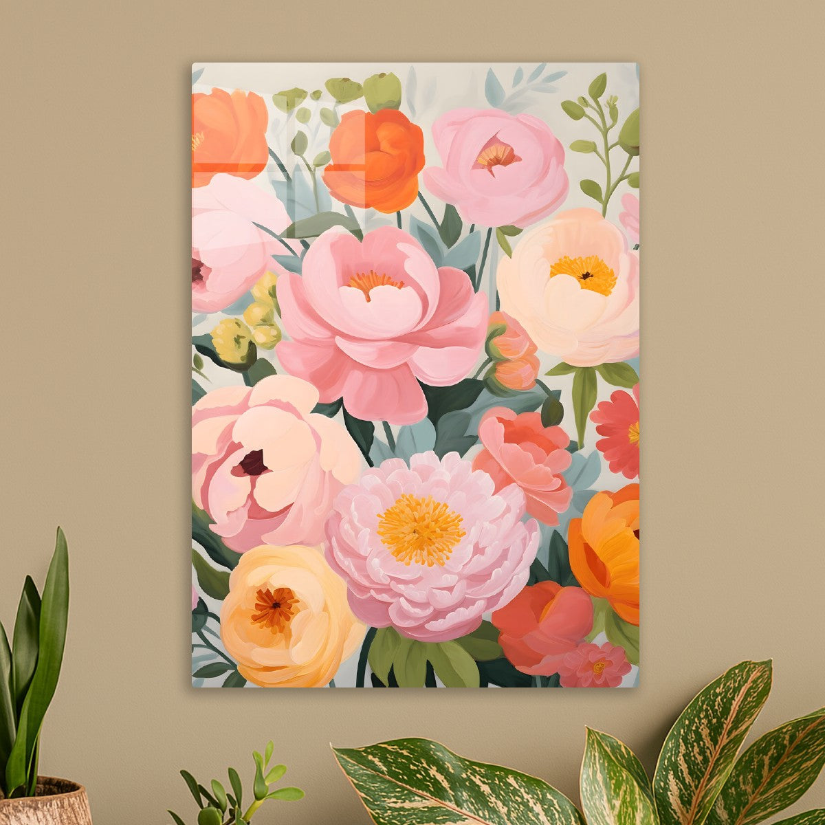 Elegant Peony Garden Art Print
