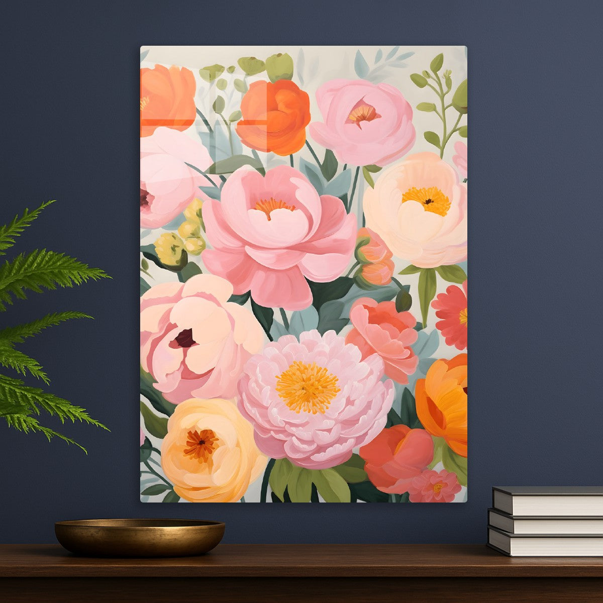 Elegant Peony Garden Art Print