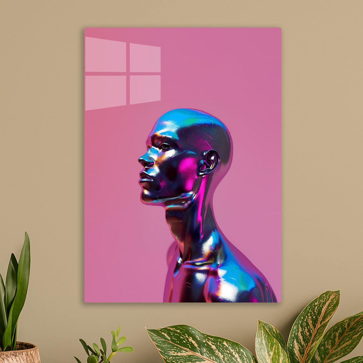 Futuristic Chrome Portrait