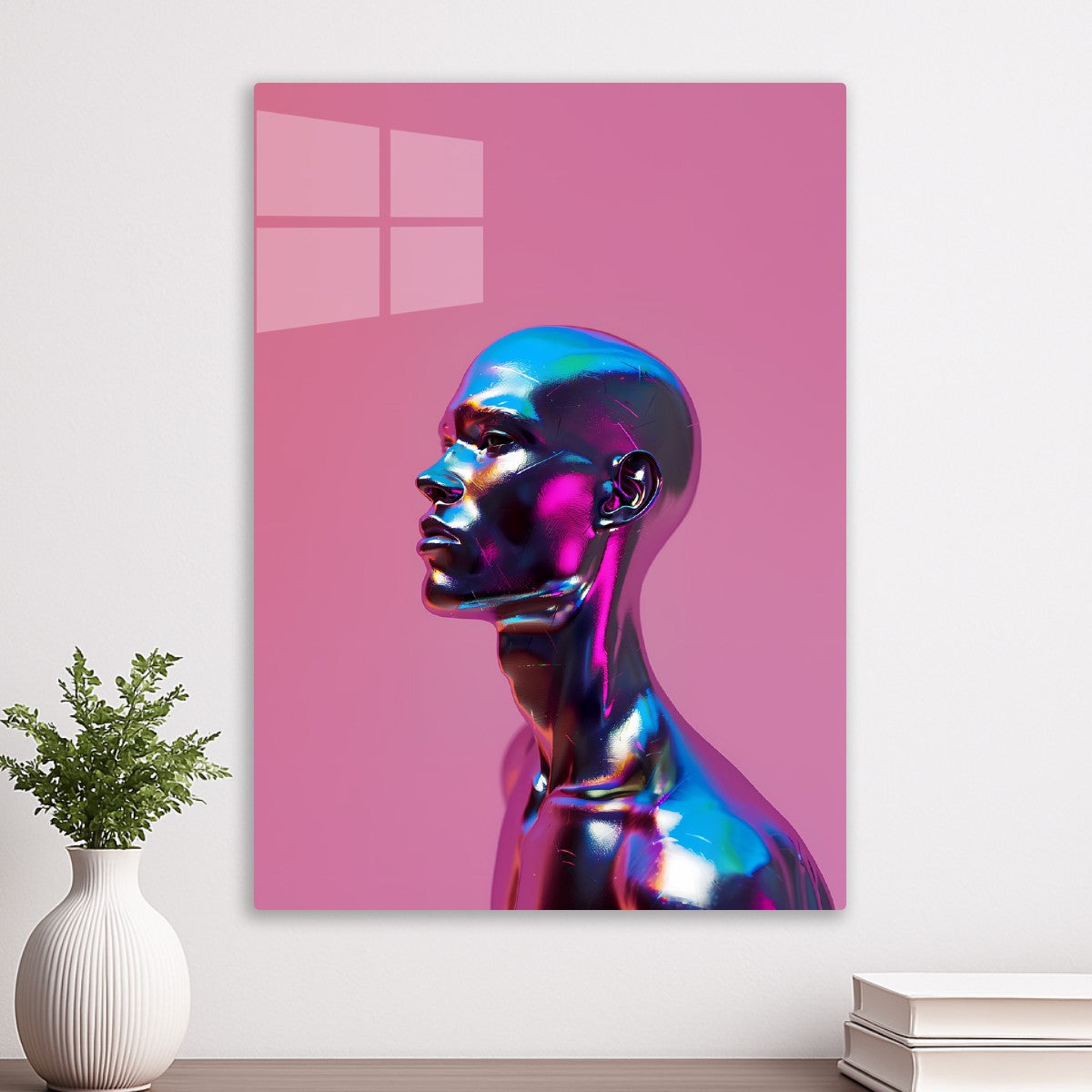 Futuristic Chrome Portrait